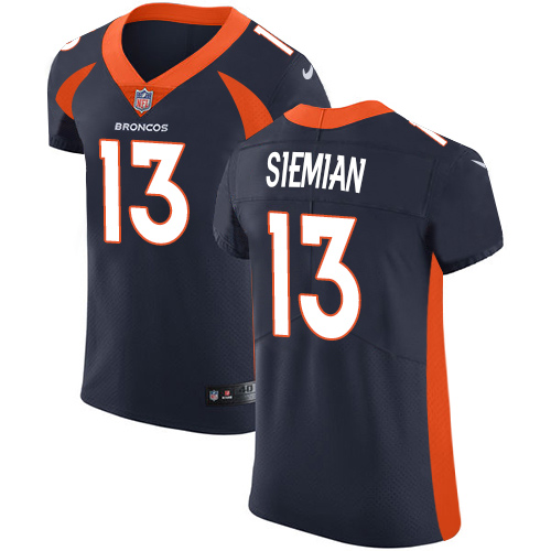 Nike Broncos #13 Trevor Siemian Navy Blue Alternate Men's Stitched NFL Vapor Untouchable Elite Jersey